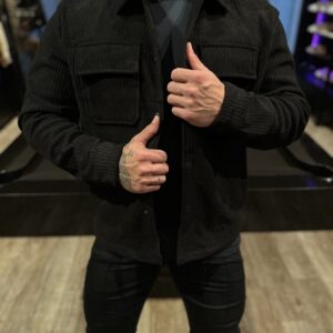 CASACO PREMIUM COTELÊ PRETO
