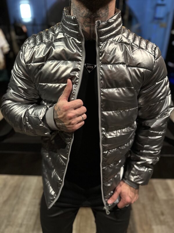 JAQUETA PUFFER PREMIUM PEROLIZADA PRATA