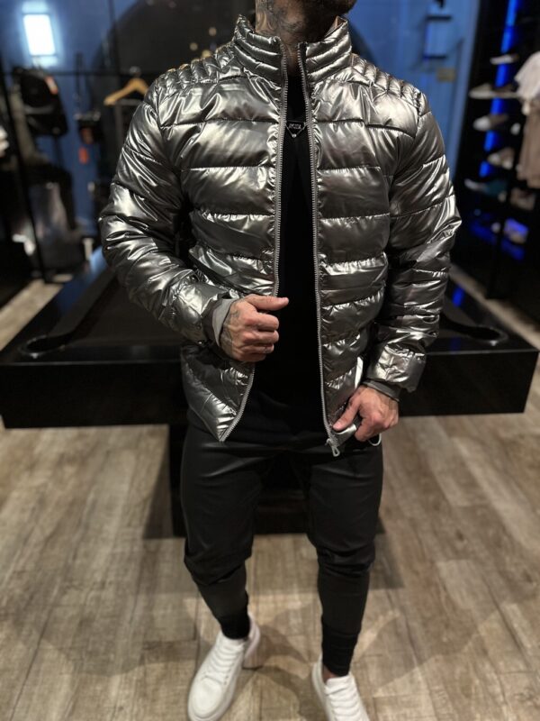 JAQUETA PUFFER PREMIUM PEROLIZADA PRATA - Imagem 3