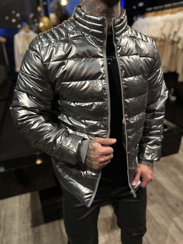 JAQUETA PUFFER PREMIUM PEROLIZADA PRATA - Imagem 5