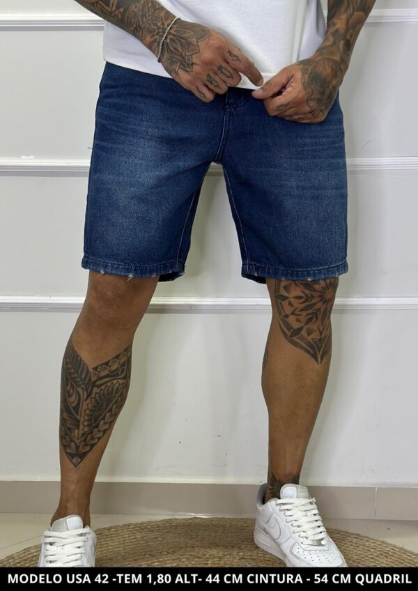 Bermuda Esquilo Jeans Básica escura