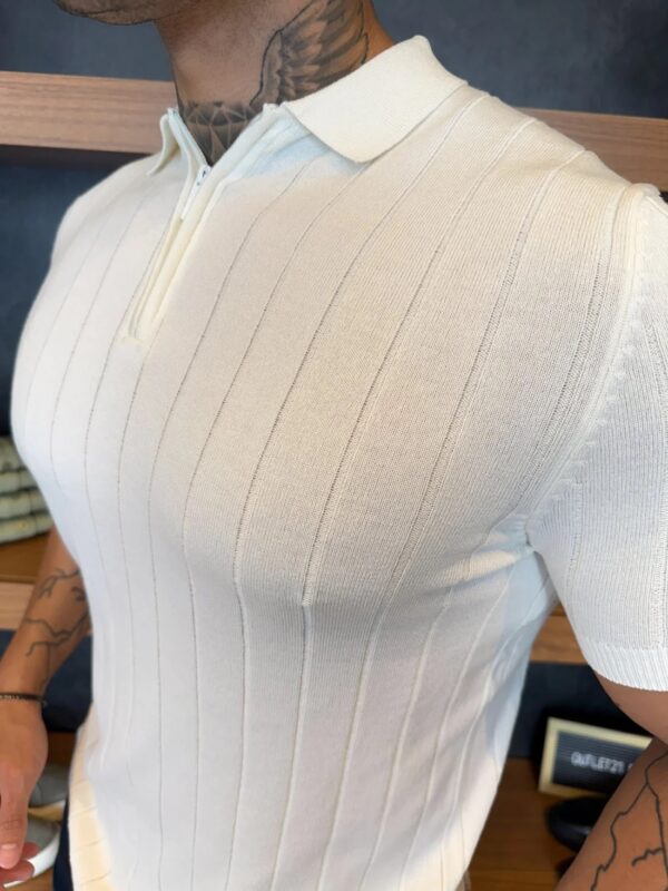 POLO TRICOT DUBAI BEGE C/ ZÍPER GOLA - Imagem 2