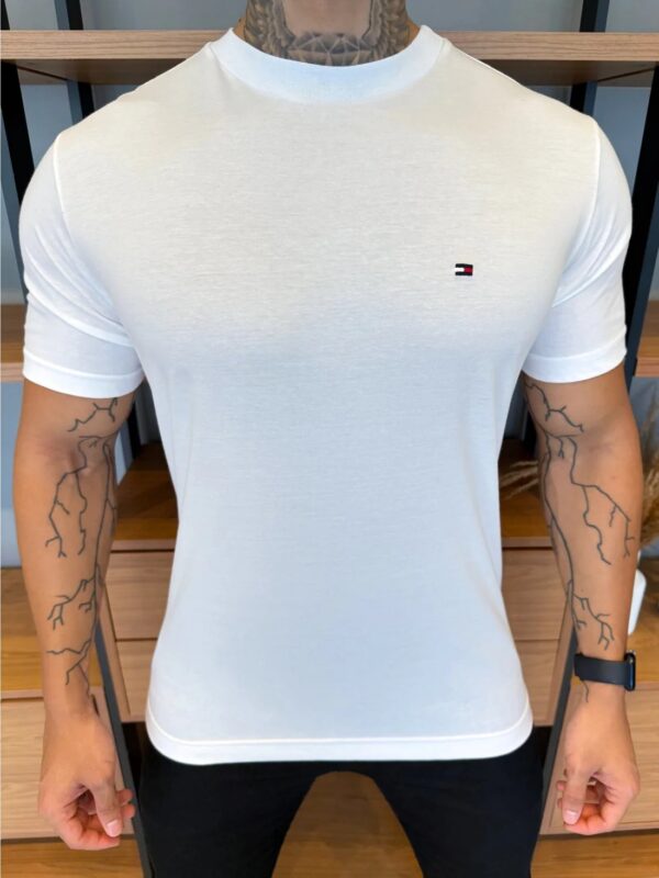 CAMISETA TOMMY H. BÁSICA BRANCA ( LINHA SUPER PREMIUM )