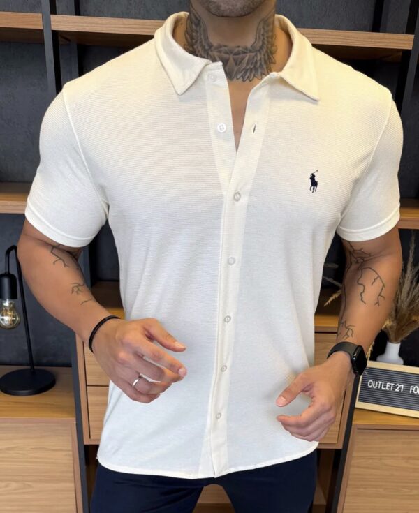 CAMISA POLO RALPH. MANGA CURTA PRETA LOGO VERMELHO - Imagem 2