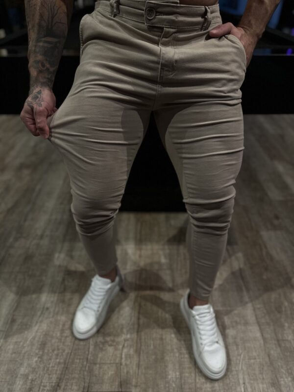 CALÇA ALFAIATARIA AUST BEGE COM ELASTANO