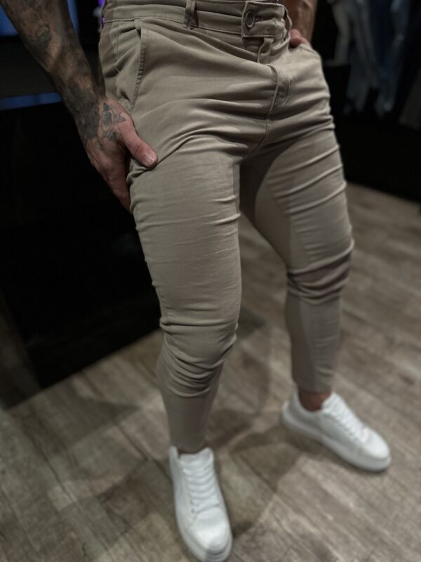 CALÇA ALFAIATARIA AUST BEGE COM ELASTANO - Imagem 3