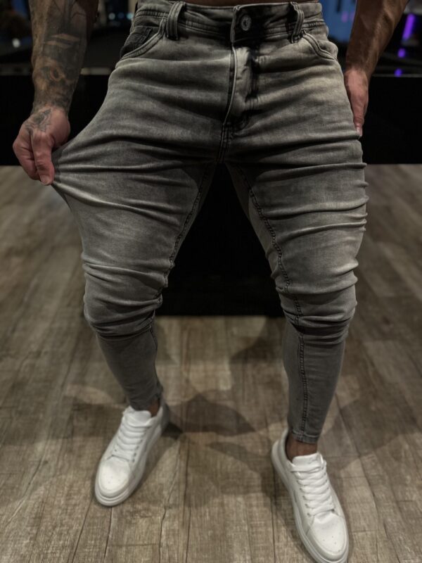 CALÇA ESQUILO JEANS SUPER ELASTANO BASIC CINZA - Imagem 2