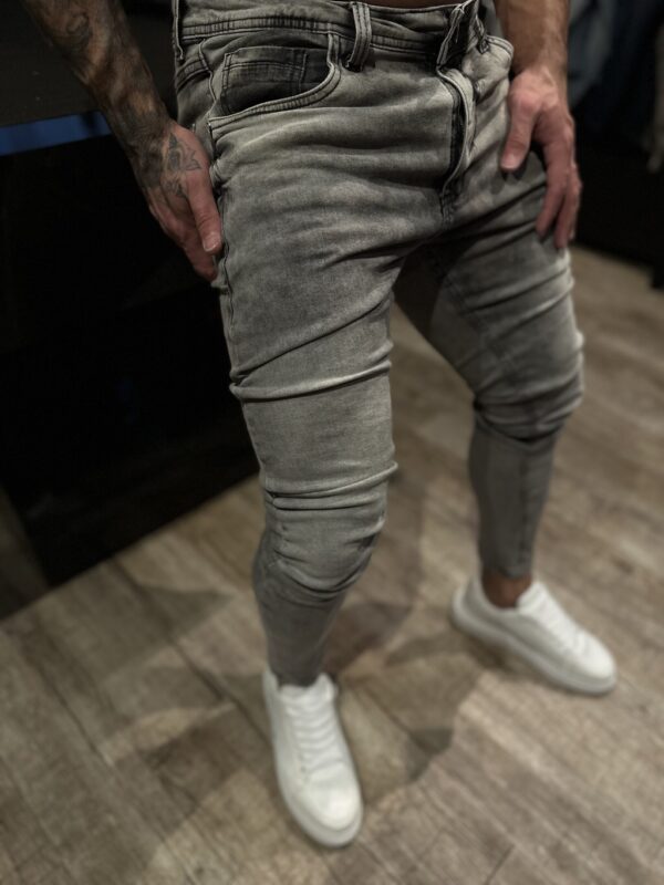CALÇA ESQUILO JEANS SUPER ELASTANO BASIC CINZA - Imagem 3
