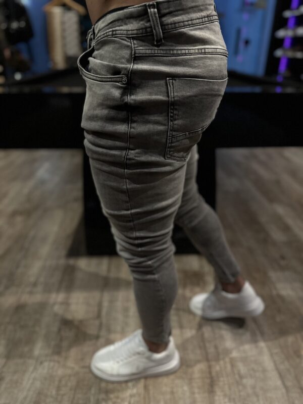 CALÇA ESQUILO JEANS SUPER ELASTANO BASIC CINZA - Imagem 4